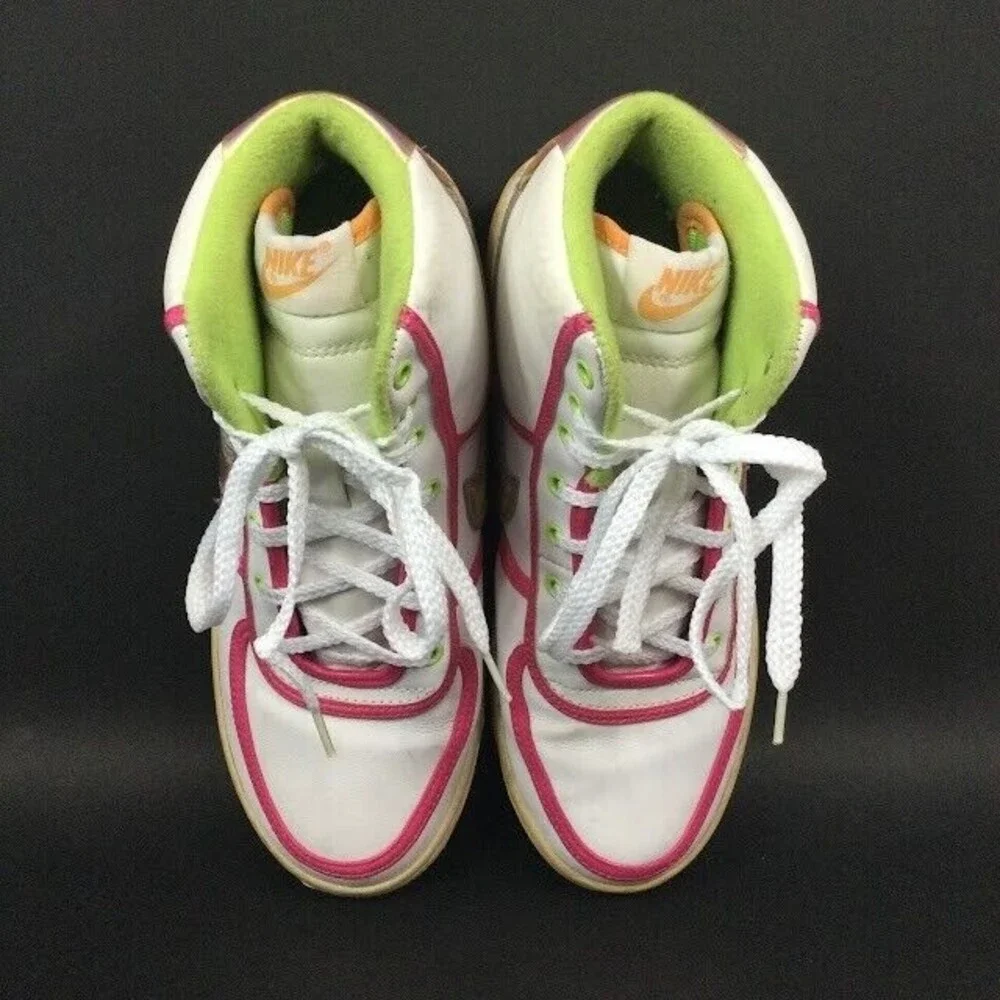 Nike Vandal High GS Strap Lenticular Holo-Youth Sz 5-White Retro Shoe-317038-162